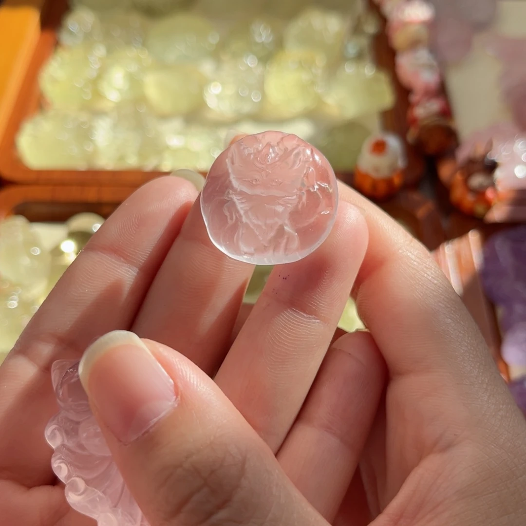 水晶颈饰未镶嵌半**光粉水小精灵九尾15