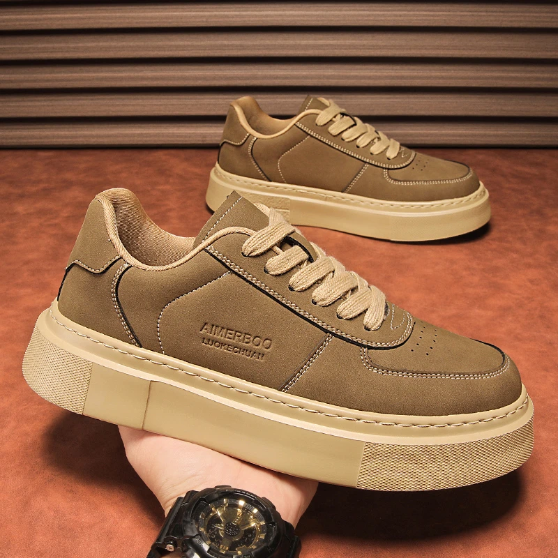 男鞋秋冬季新款男士运动休闲鞋学生百搭厚底防滑板鞋低帮加绒潮鞋