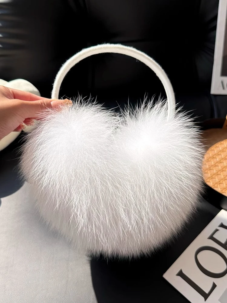 狐狸毛可爱耳捂防寒可伸缩韩版保暖耳罩冬女毛绒耳套纯色耳暖