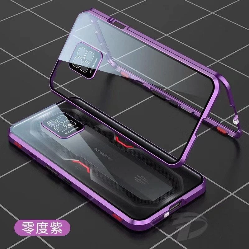 红魔7pro手机壳卡扣磁吸万磁王努比亚7SPro双面玻璃壳防摔保护套
