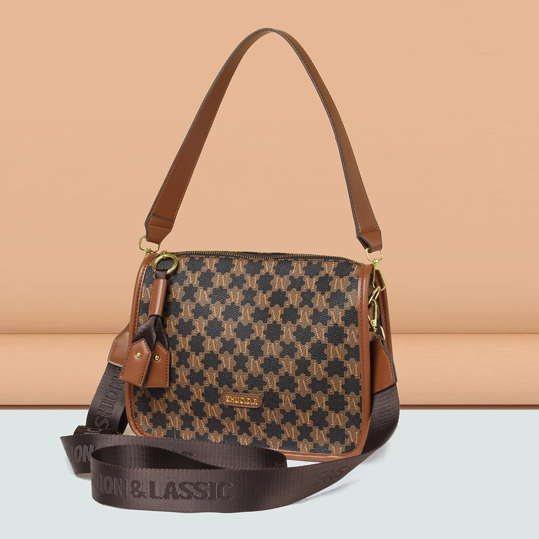 时尚百搭高级感单肩包2024新款潮通勤休闲大容量软皮女士斜挎包