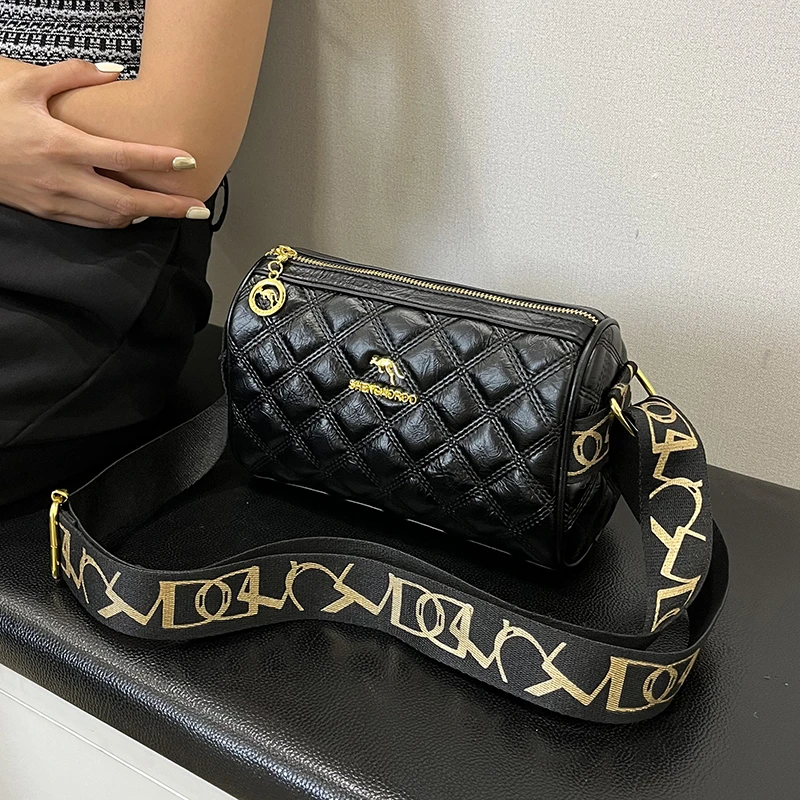 今年流行菱格包包女枕头包2024新款时尚洋气大容量宽带单肩斜挎包