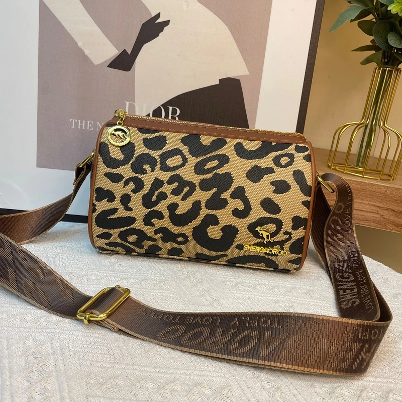 豹纹包包女包秋冬时尚女士包2024年新款枕头包斜挎包小包单肩包