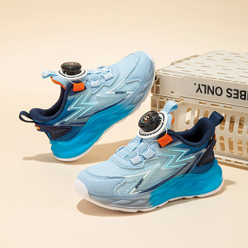 哈比熊童鞋2025新款春秋季双网中大童旋转钮扣休闲百搭运动鞋