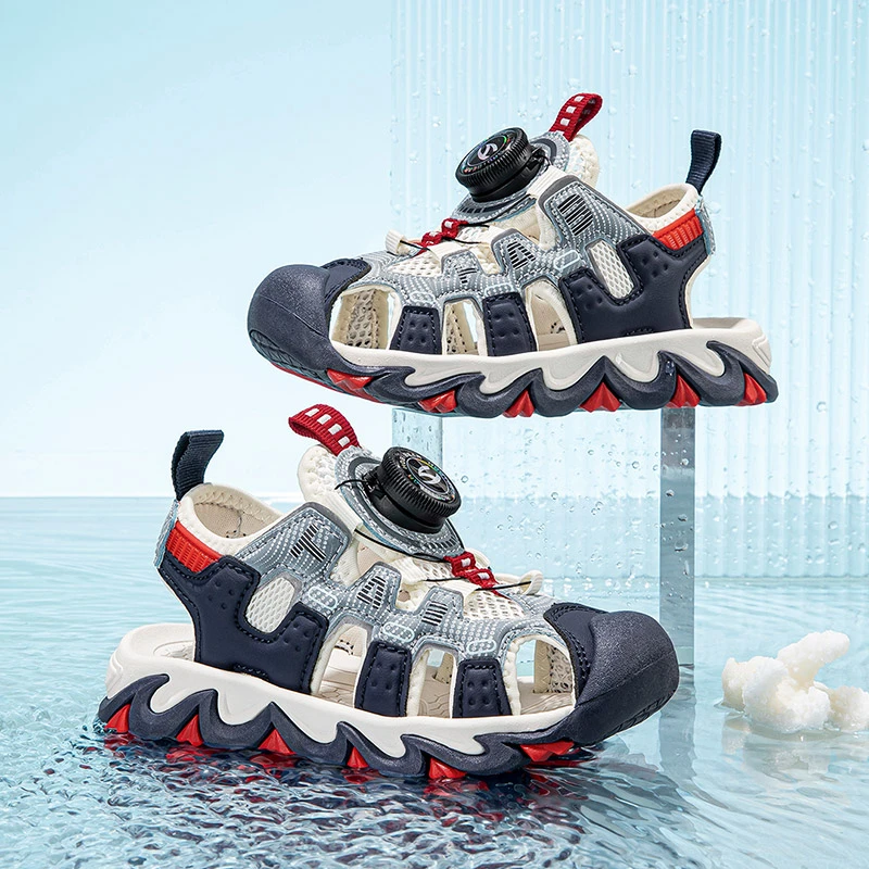 哈比熊童鞋夏包头凉鞋男童防滑溯溪包头凉鞋男宝软底运动凉鞋