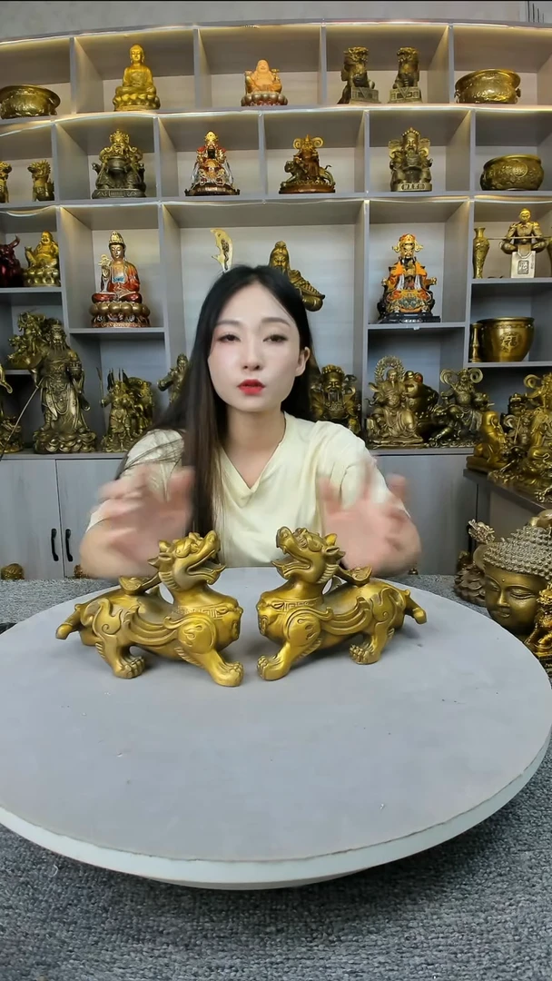 【闪购商品】琉璃手工艺品铜摆件