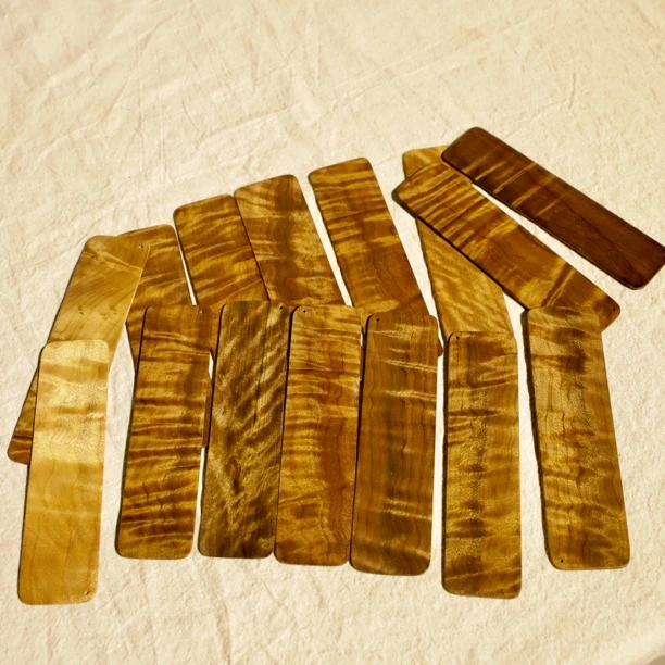 金丝楠阴沉木水波纹精品书签多样性发其一