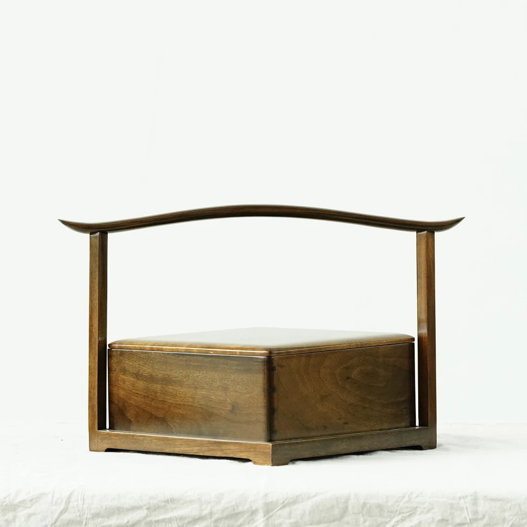 rongyi/蓉艺金丝楠阴沉木榫卯工艺翘头提梁盒食盒茶叶盒