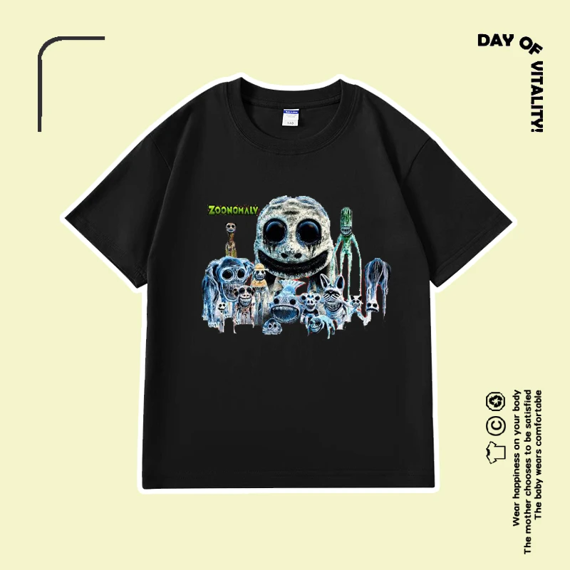 2024新款畸形动物园ZOONOMALY儿童短袖半袖装T恤棉学生中大童潮款