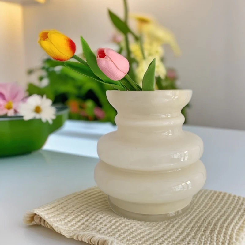 花瓶摆件简约时尚客厅插花玻璃花瓶高级氛围十足艺术风花瓶