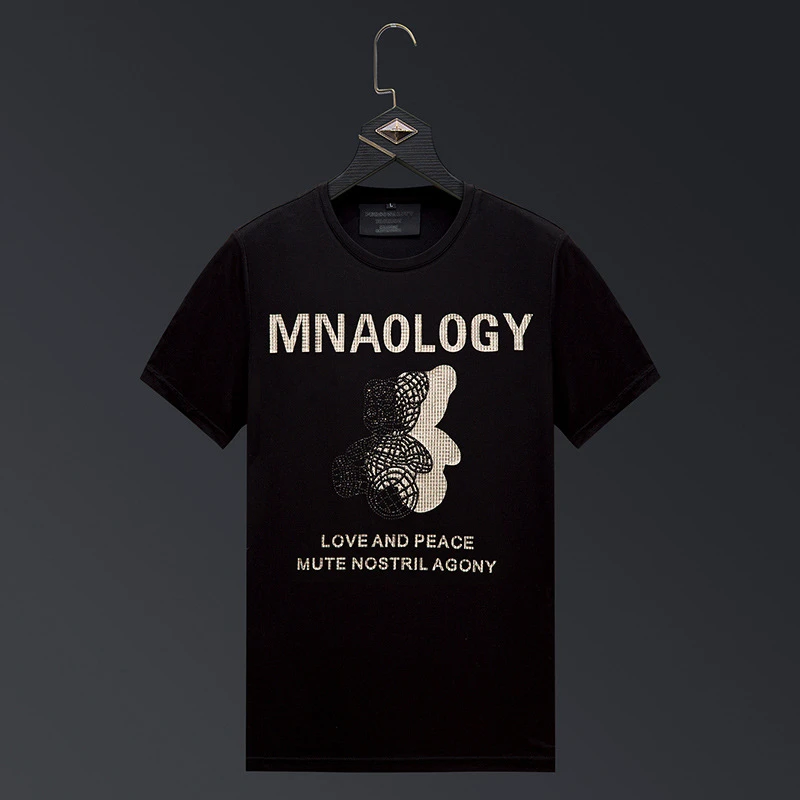 【潮牌短袖】2025新款男士T恤港风小熊大码夏季轻奢高端爆款潮流