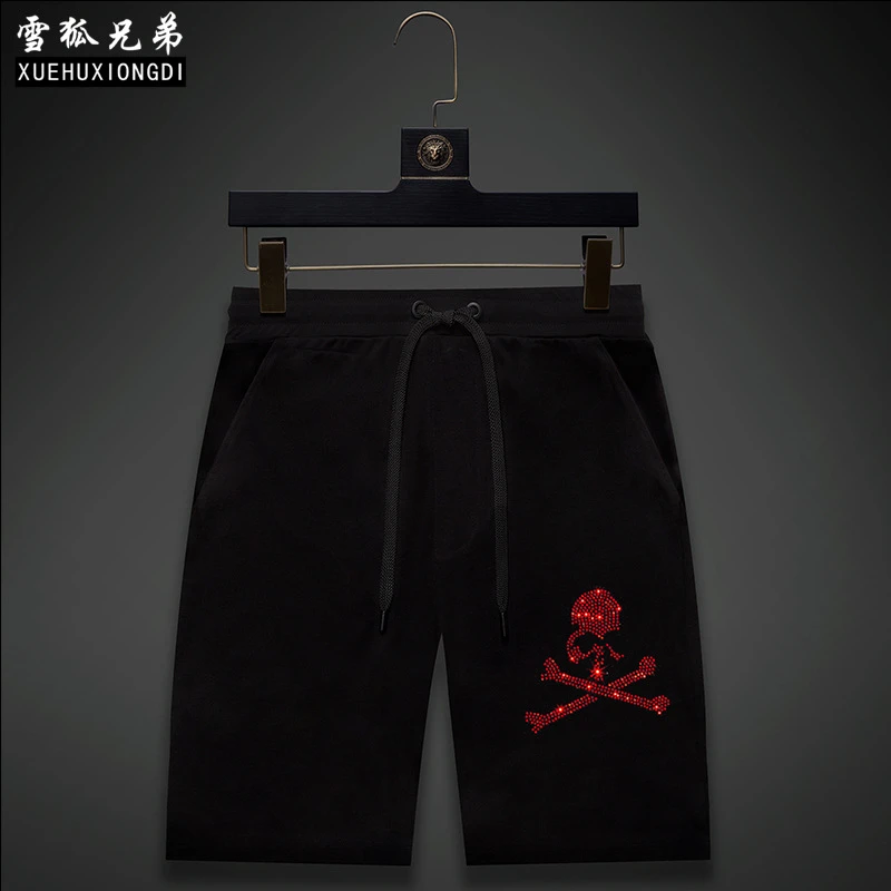 【潮牌短裤】2024新款男士骷髅头大码夏季轻奢高端爆款潮流正品冰丝