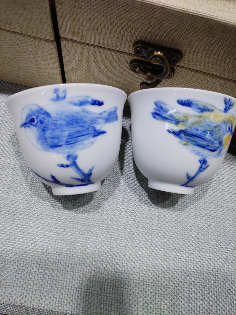 青花花鸟主人杯（单只价）