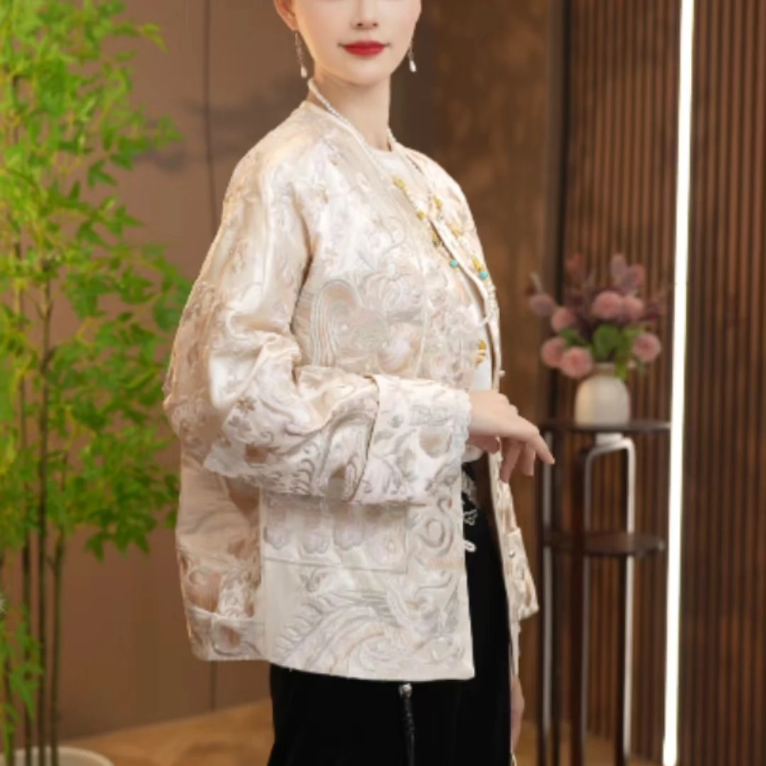 【恣意盎然】新中式刺绣百搭加棉外套2024B2031-CC