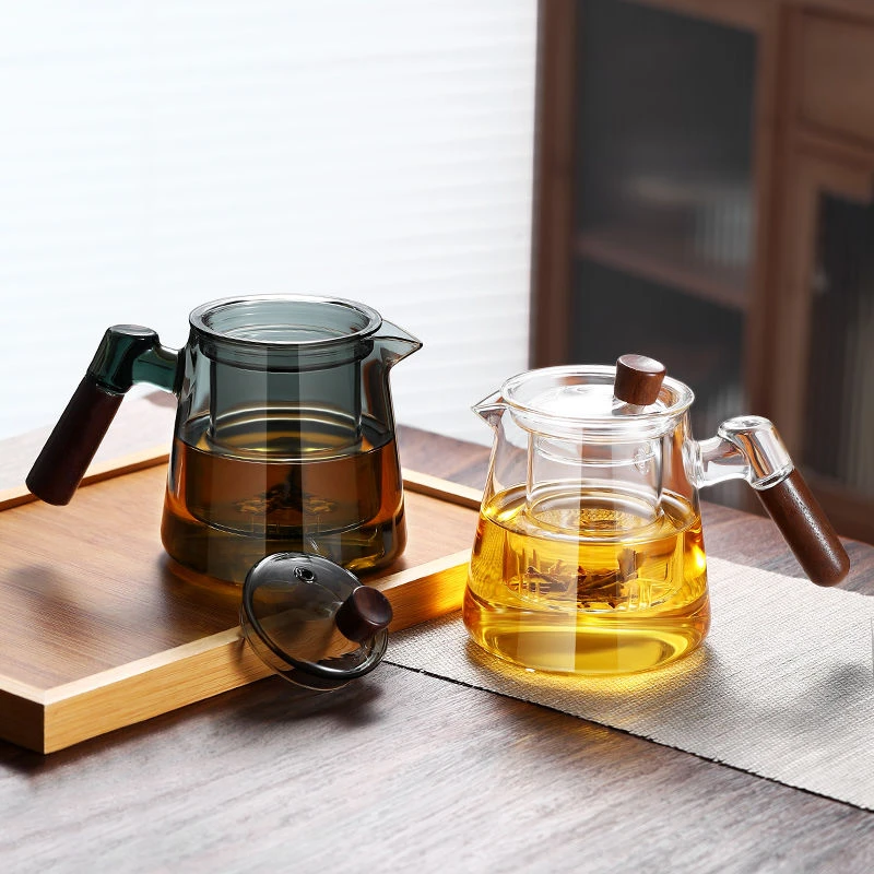 2024新款办公室泡茶壶家用茶水分离耐高温加厚网红高硼硅玻璃茶壶