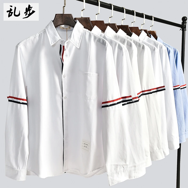 情侣装春装BF牛津纺轻奢潮牌学院风jk男女学生dk班服长袖白色薄款