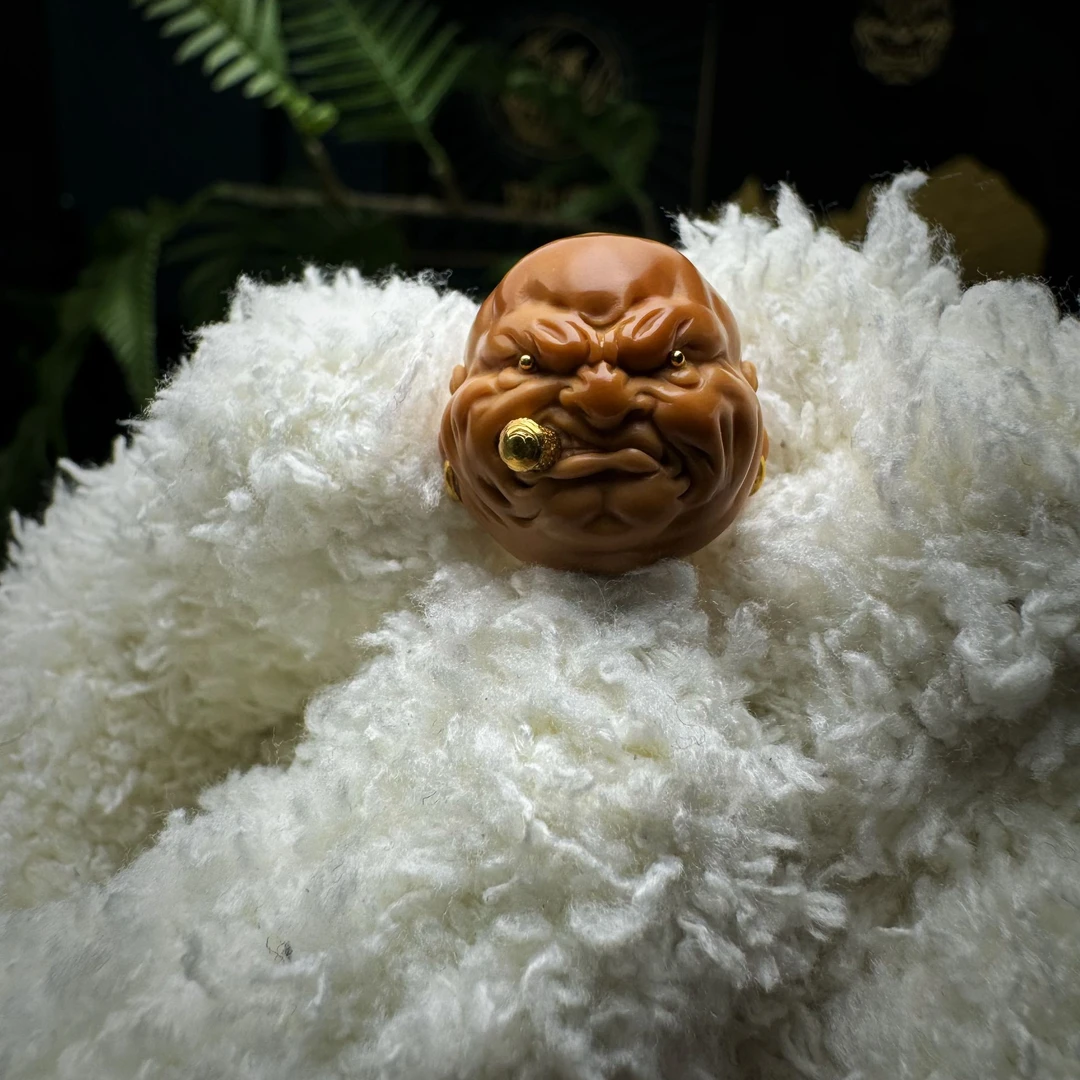 董玉生烟鬼2.0版本 猴头核桃雕刻