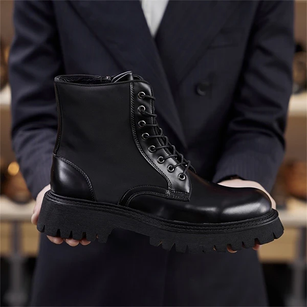 马丁靴 男士英伦风 增高5公分