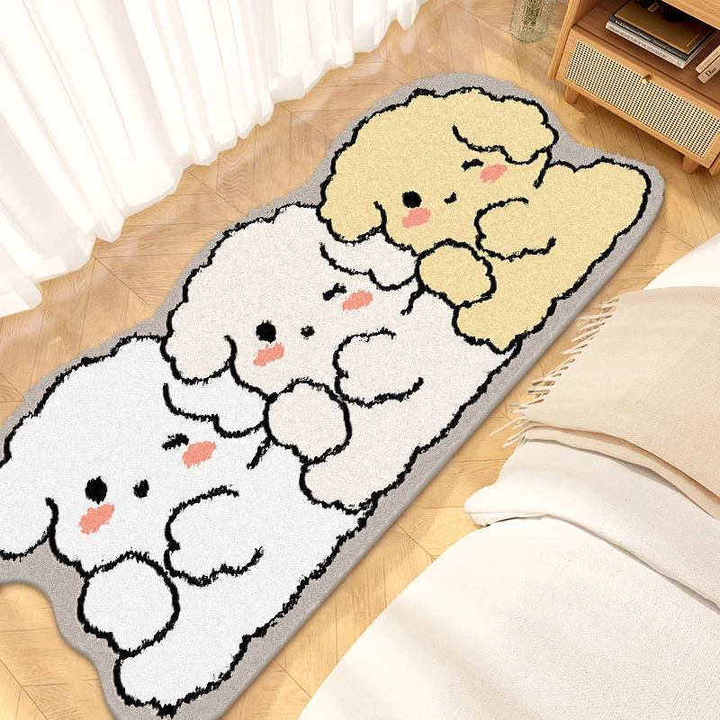 床边地毯卧室满铺卡通少女公主房间ins风防滑适合年轻人入户地垫