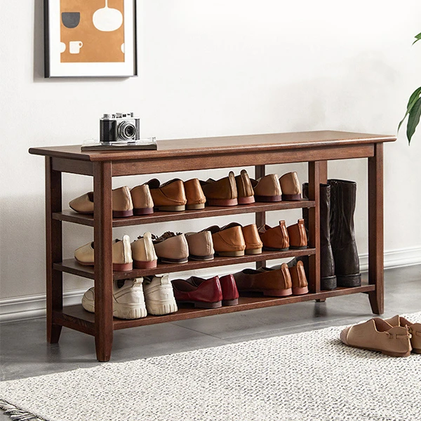 北欧实木换鞋凳家用门口鞋柜鞋架进门可坐穿鞋凳玄关试鞋凳子置物