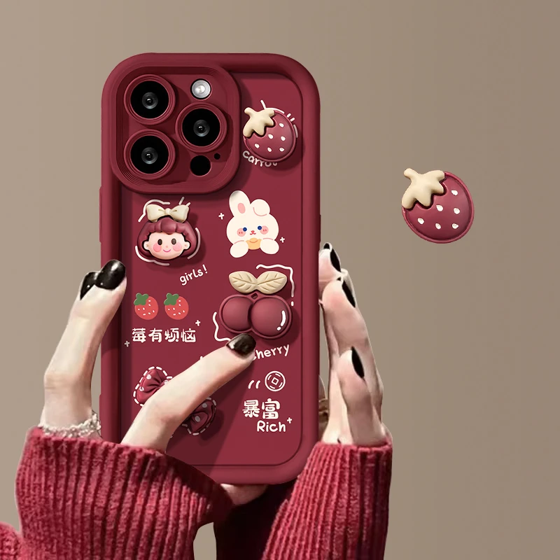 暴富公仔天眼阶梯苹果华为vivo女款oppo小米iPhone15promax手机壳