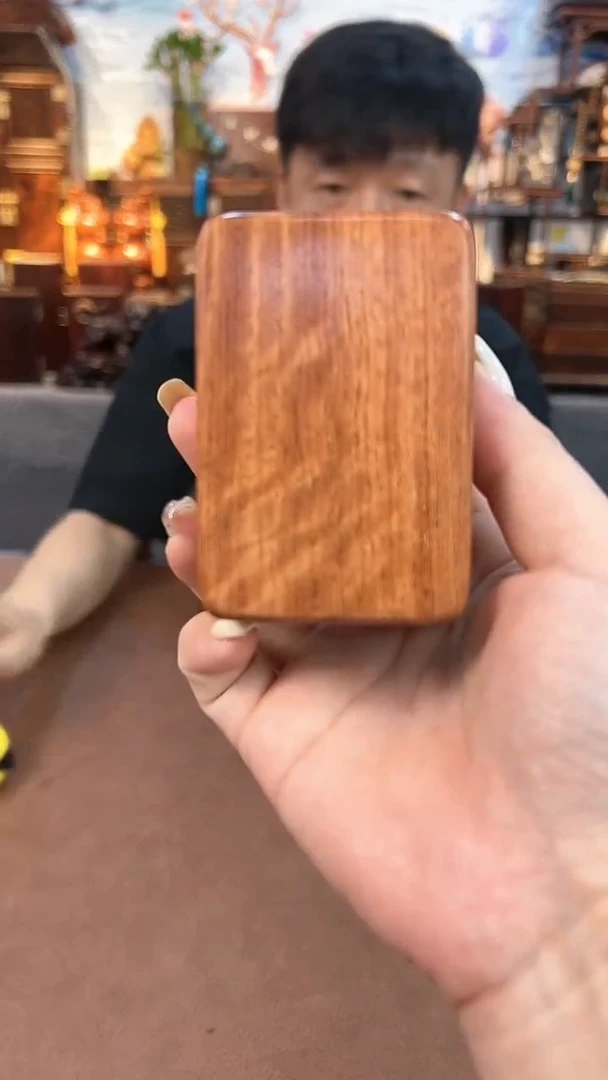 【闪购商品】花梨木类成套家具缅花 对戒盒