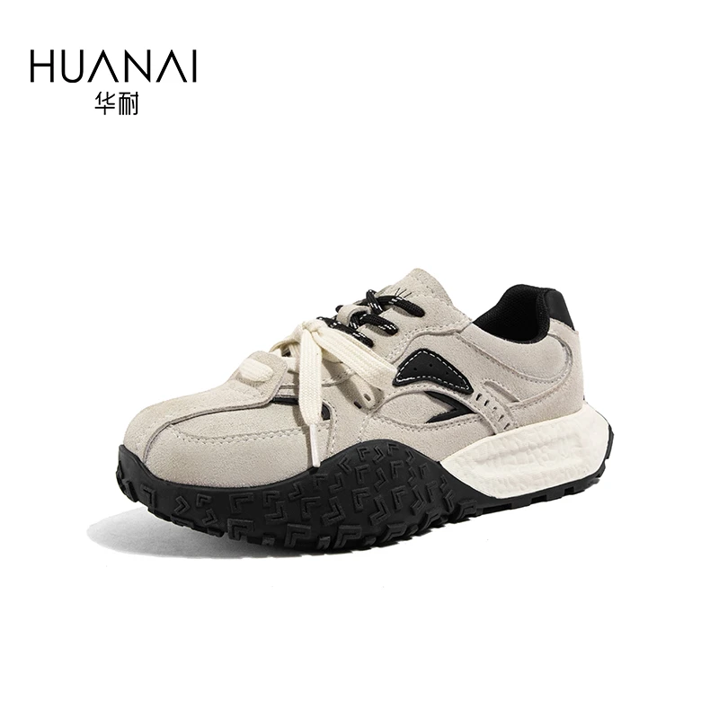 【山茶白羽】华耐2024复古运动休闲鞋百搭时尚运动鞋港风德训女