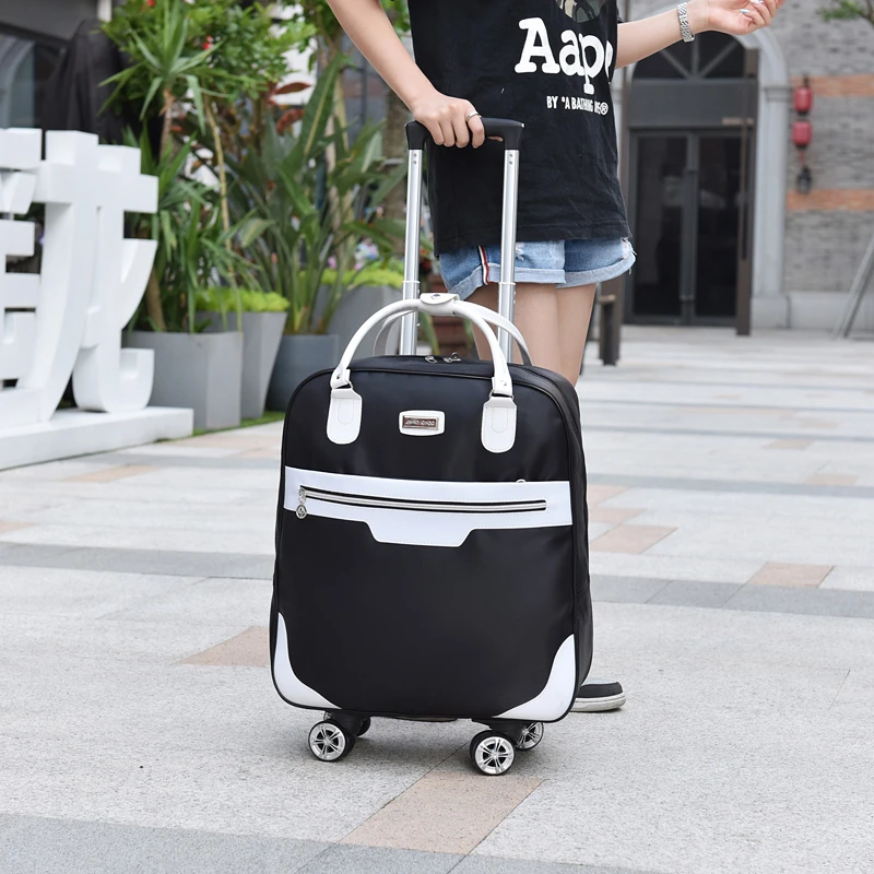时尚拉杆包静音万向轮防水牛津布20寸可登机出差旅游大容量旅行包