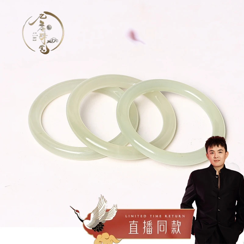 【九零珠宝】和田玉蜂蜜水圆条时尚女手镯（030）拍一发一多样性发货