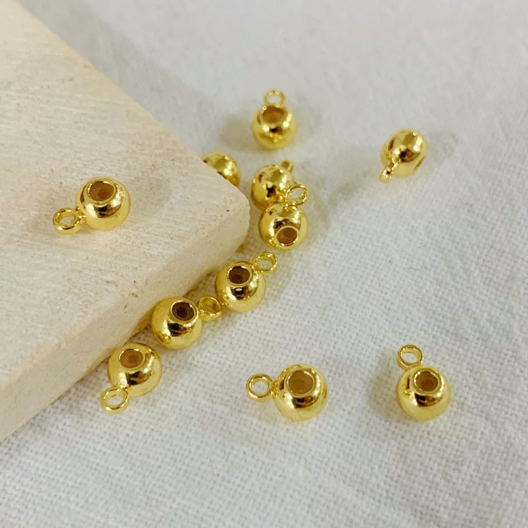 X【左夕】带吊硅胶定位珠高保色手链项链配件定位珠自制抽拉链配件