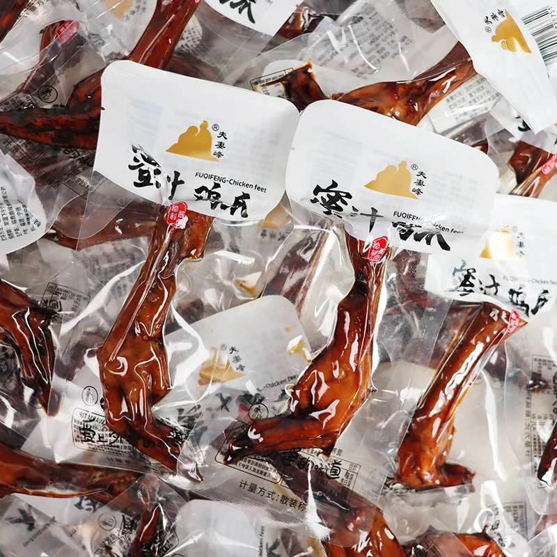 乡巴佬口味夫妻峰蜜汁鸡爪500g卤制老卤散装独立包装解馋小零食