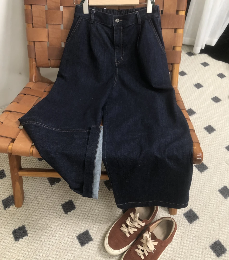 大禾自制.时尚休闲直筒牛仔裤