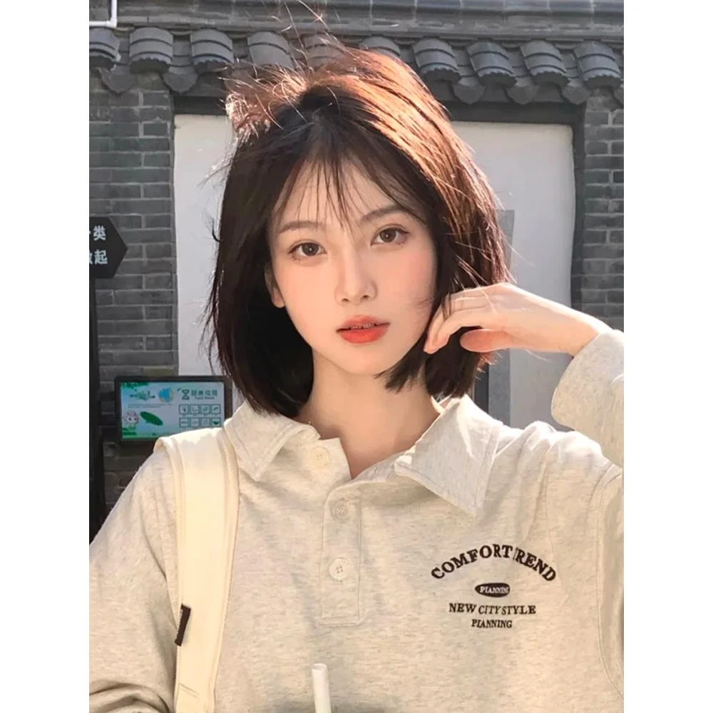 假发女短发夏季日常bobo头自然逼真光头专用仿全真人发全头套式