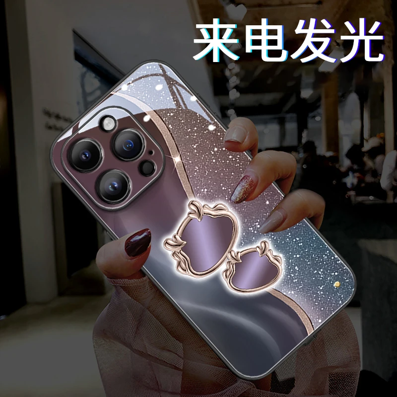 适用苹果16promax发光琉金小龙手机壳iphone17promax新款高级情侣