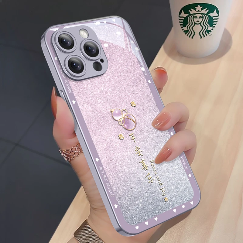 适用苹果17华为/oppo/vivo平安喜乐葫芦手机壳16promax高级感新款