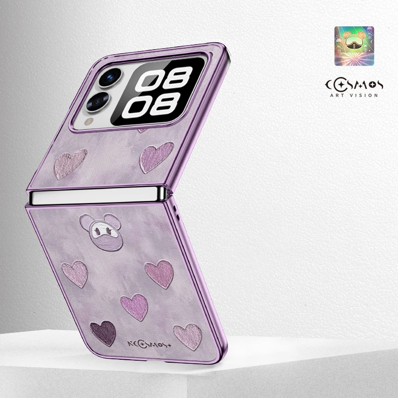 爱心星际熊适用华为novaflip手机壳新款nova折叠屏保护套高级感女