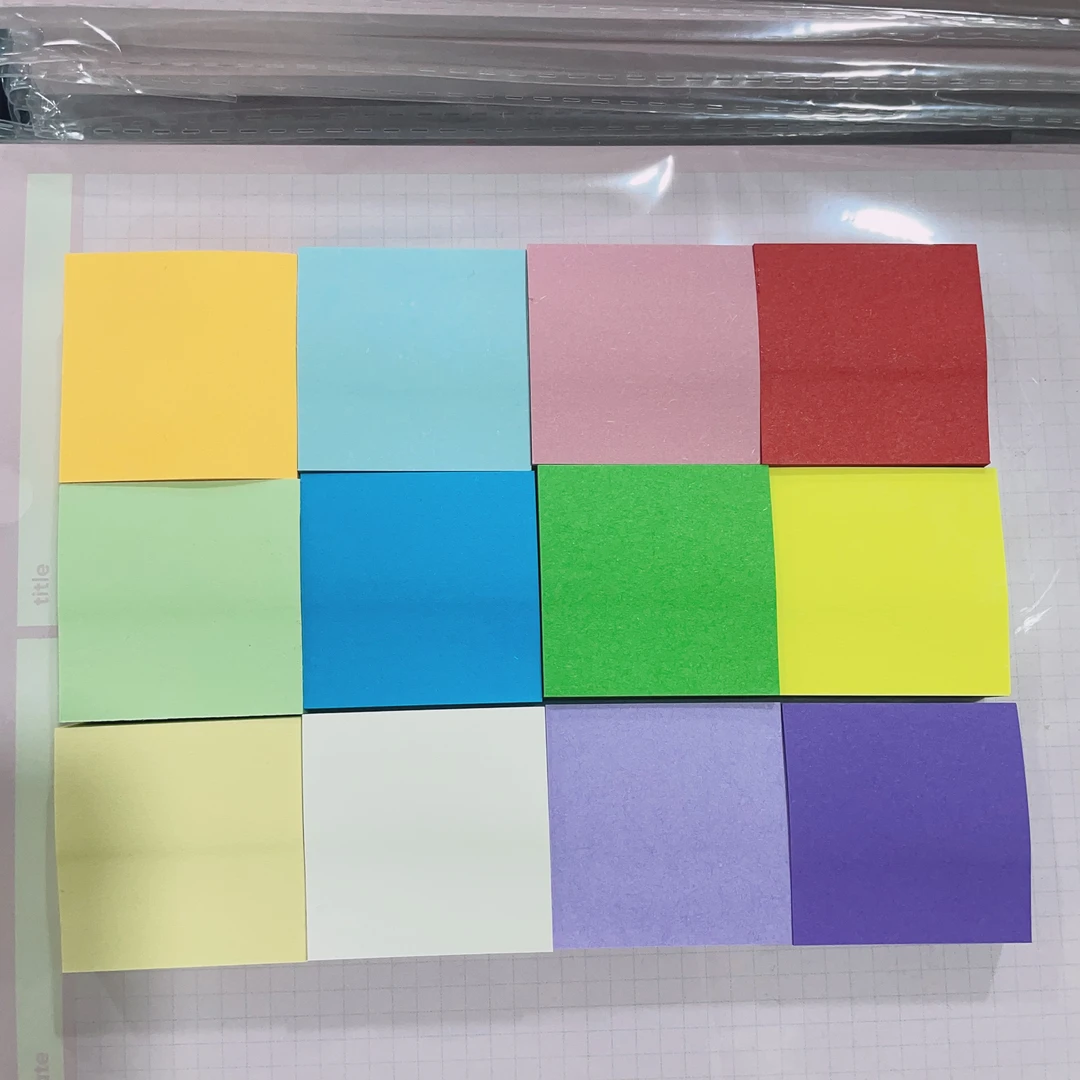 3008【小便利贴】12个色系一盒一个80张小型便利贴便利贴小号便签贴