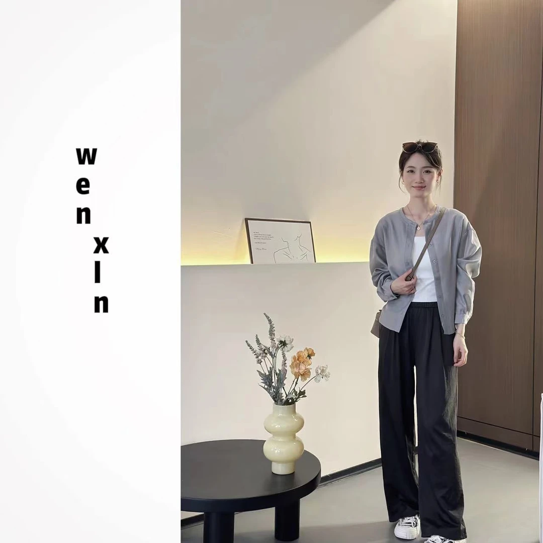 【曾温馨专属】百搭显瘦衬衫女设计感衬衣外套小众别致短款新款衬衫