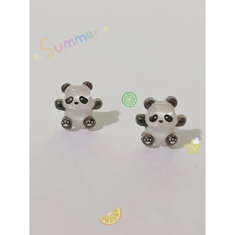 非金属树脂耳饰 【30】黑色新款气质耳钉可爱卡通学生小众百搭耳饰