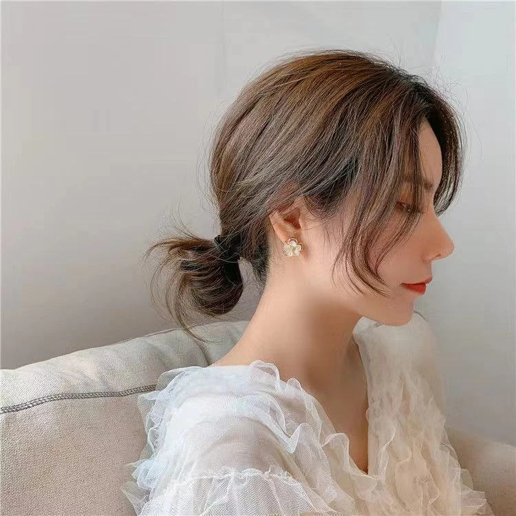 铜合金耳饰 【32号】『秋季小花』日韩新款甜美花朵耳钉气质耳环c-079