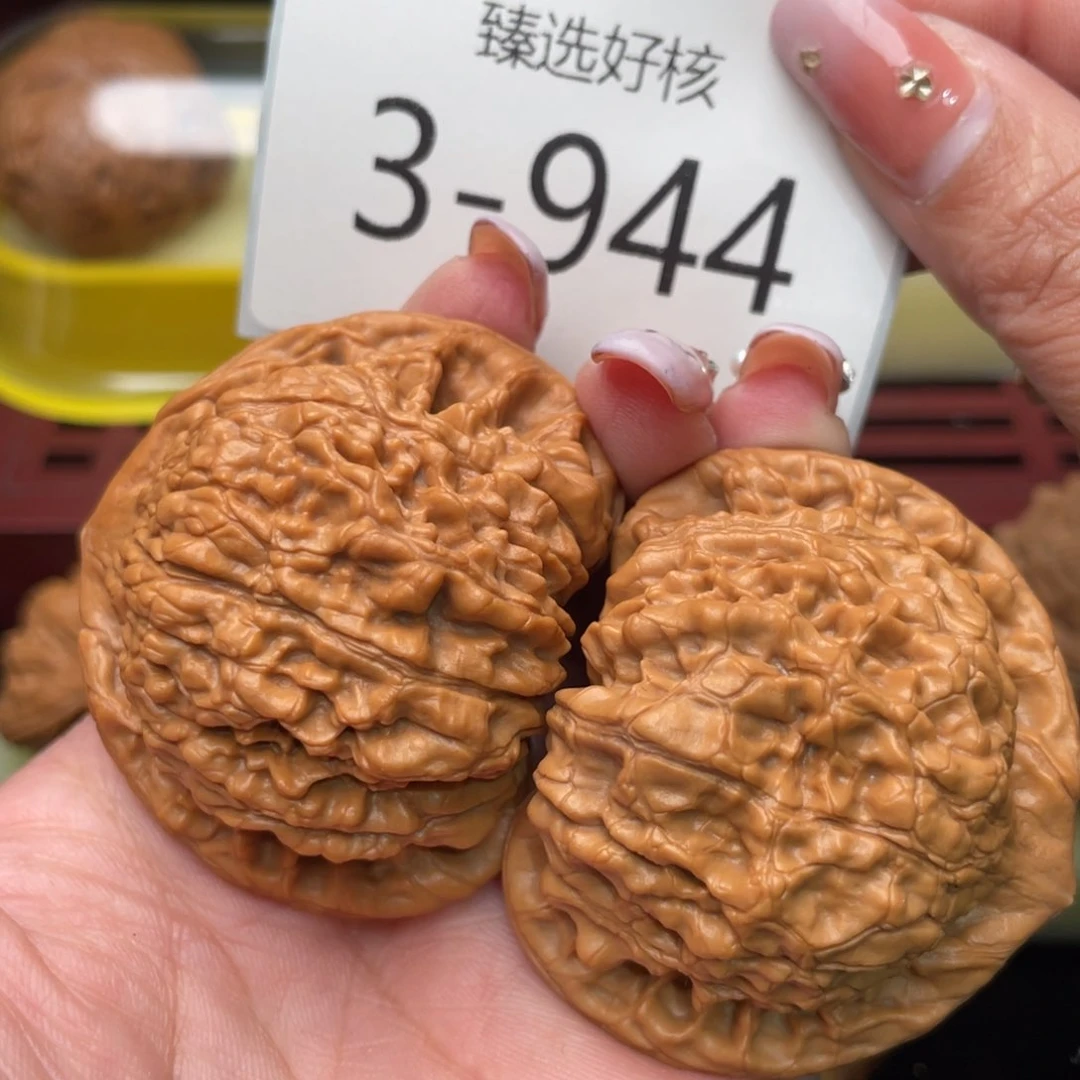 文玩核桃把件51全品麒麟纹桃心桩大官帽