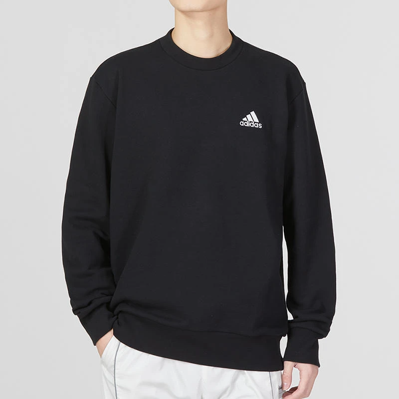 adidas阿迪达斯男款运动卫衣M SL FT SWT休闲针织圆领套衫IC9329