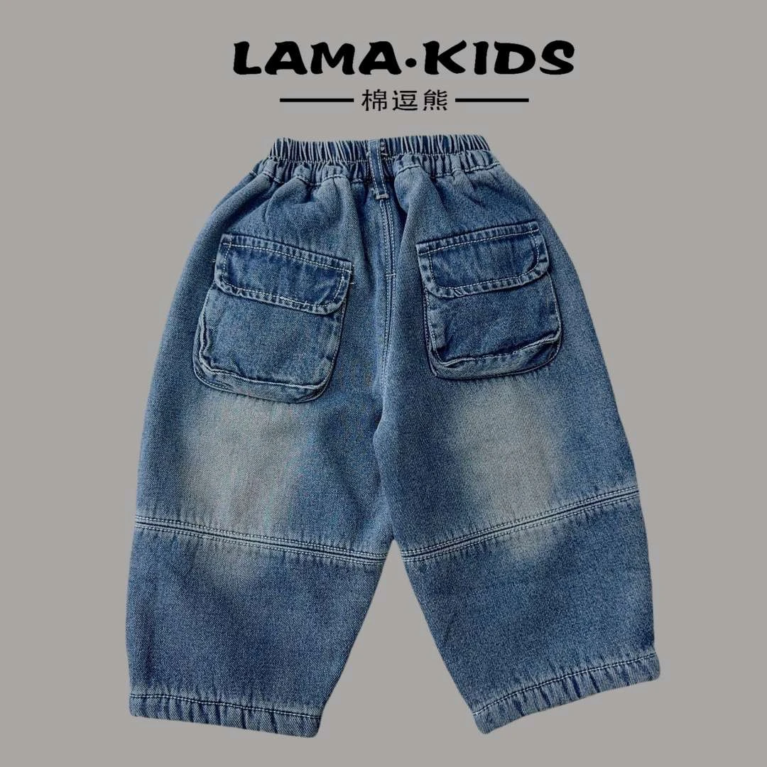 【棉逗熊品牌冬季】2024新款冬季时尚休闲百搭牛仔裤-12065