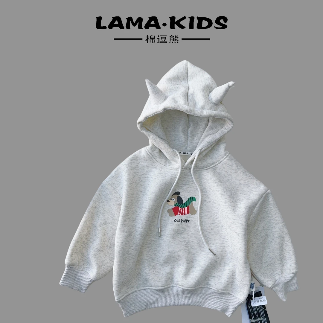 【棉逗熊冬款】男童韩版冬季休闲中大童百搭卫衣-12519
