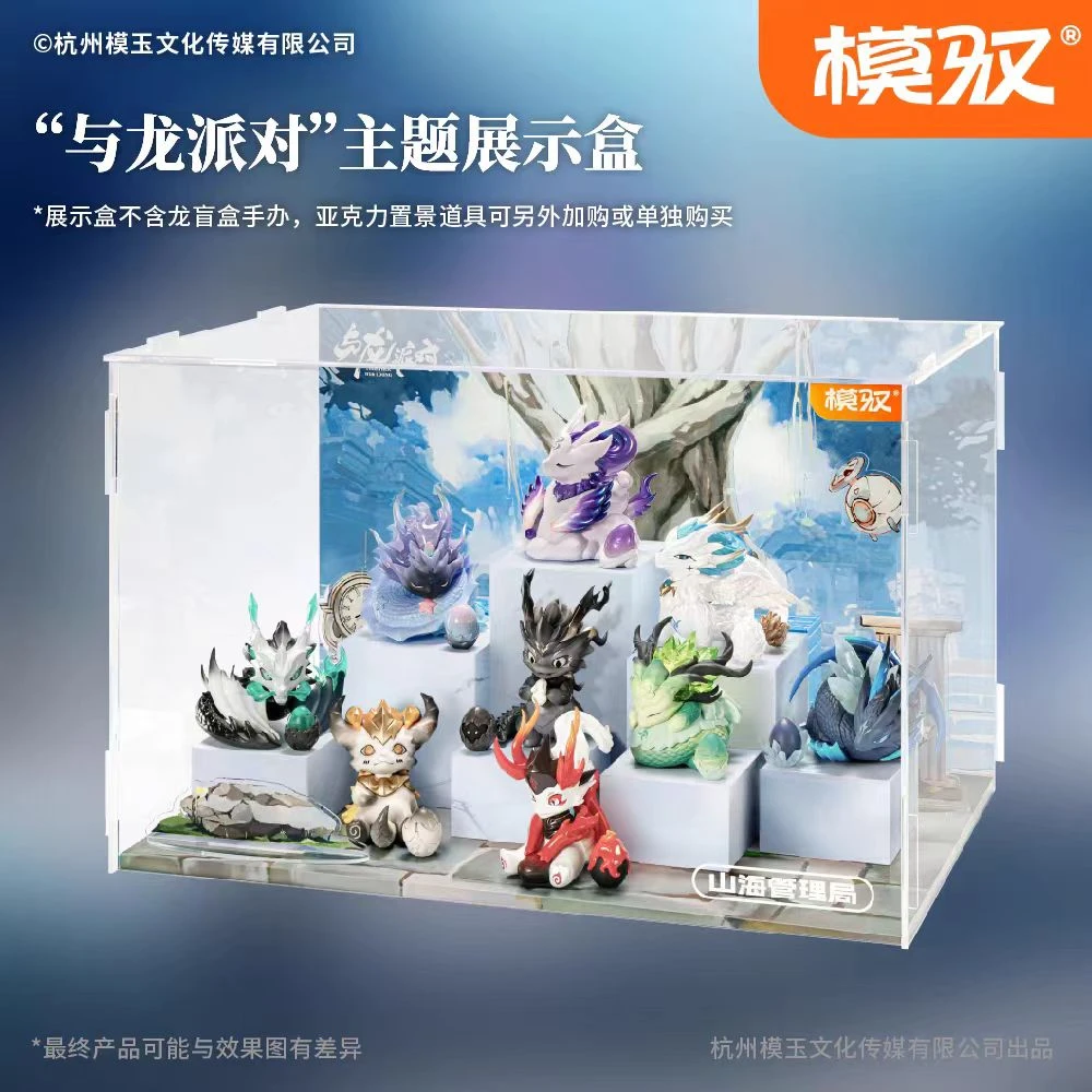模驭 原创山海管理局系列与龙派对主题潮玩手办展示盒置景道具