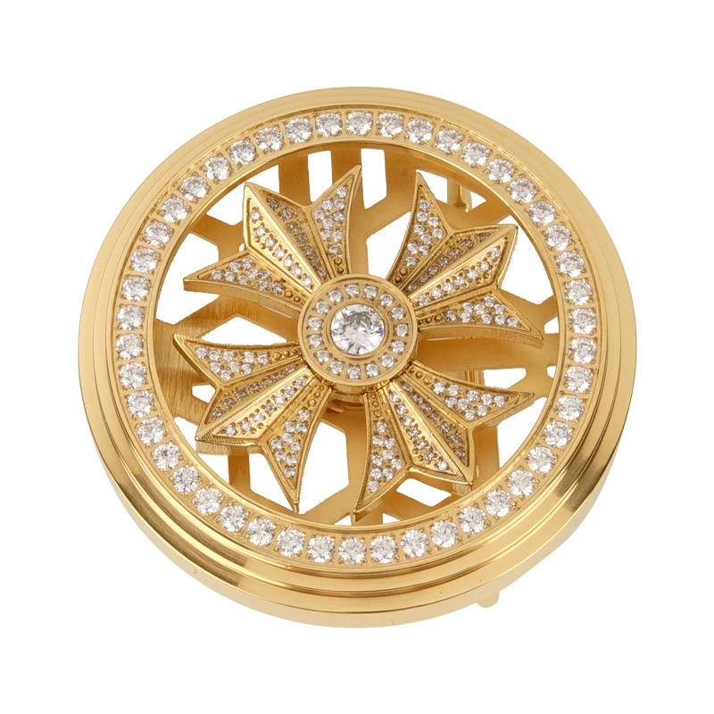 网红时来运转腰带扣头不锈钢男款皮带头平滑扣镶钻皮带扣永不褪色