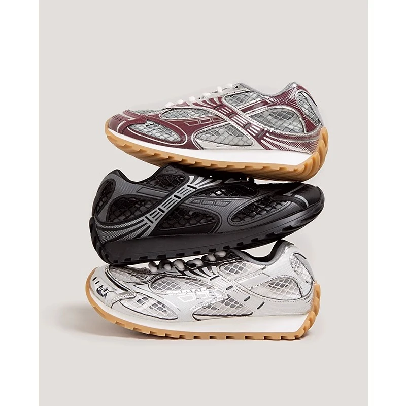 王一博周雨彤同款时尚舒适老爹鞋BV百搭板鞋厚底增高软底情侣鞋