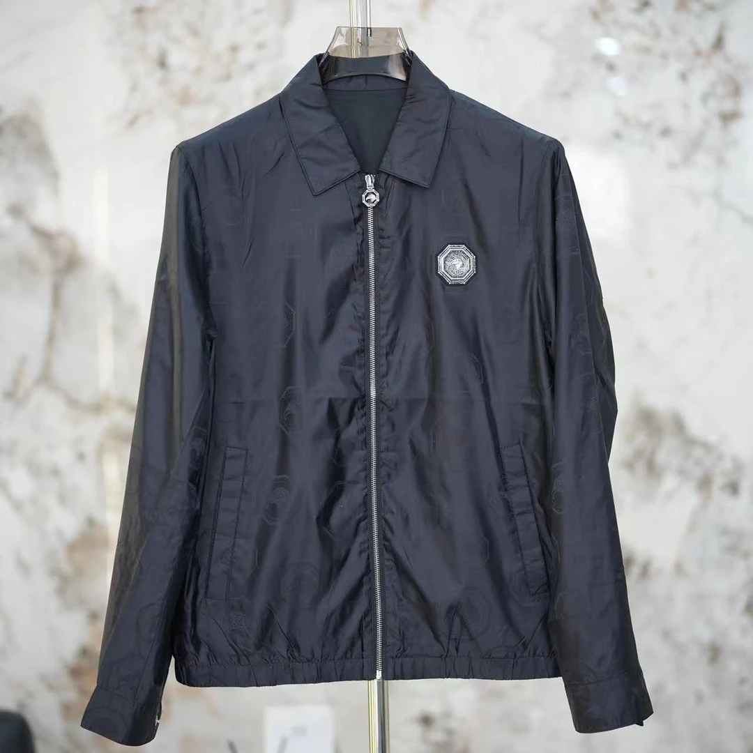 【STEFANO 鹰标】正品春秋暗纹LOGO轻透经典舒适休闲百搭男款夹克