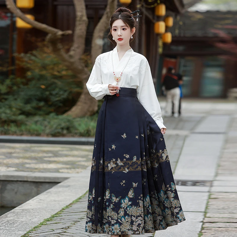 中国风原创马面裙织金妆花小个子汉服马面裙民族风春夏长款