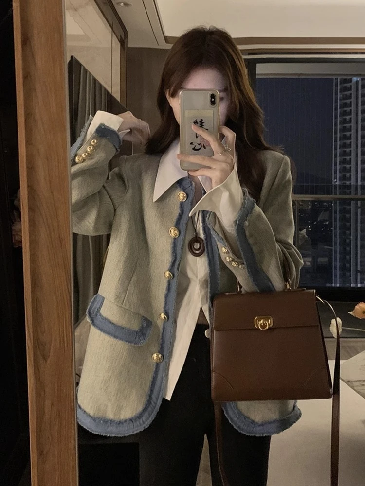 【331-340【须在直播间实时下单】小香设计感法式复古高级感韩版外套
